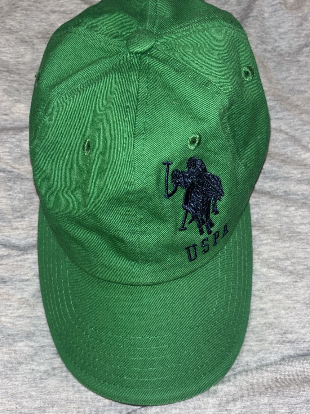 U.S. Polo Assn. Green Baseball Cap with Navy Logo